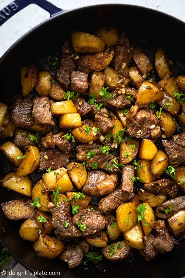 Butter-Soy-Steak-Bites-and-Potatoes