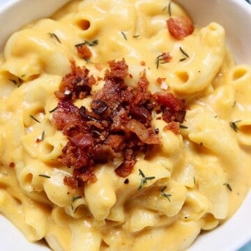 Dairy-Free Mac and Cheese with bacon