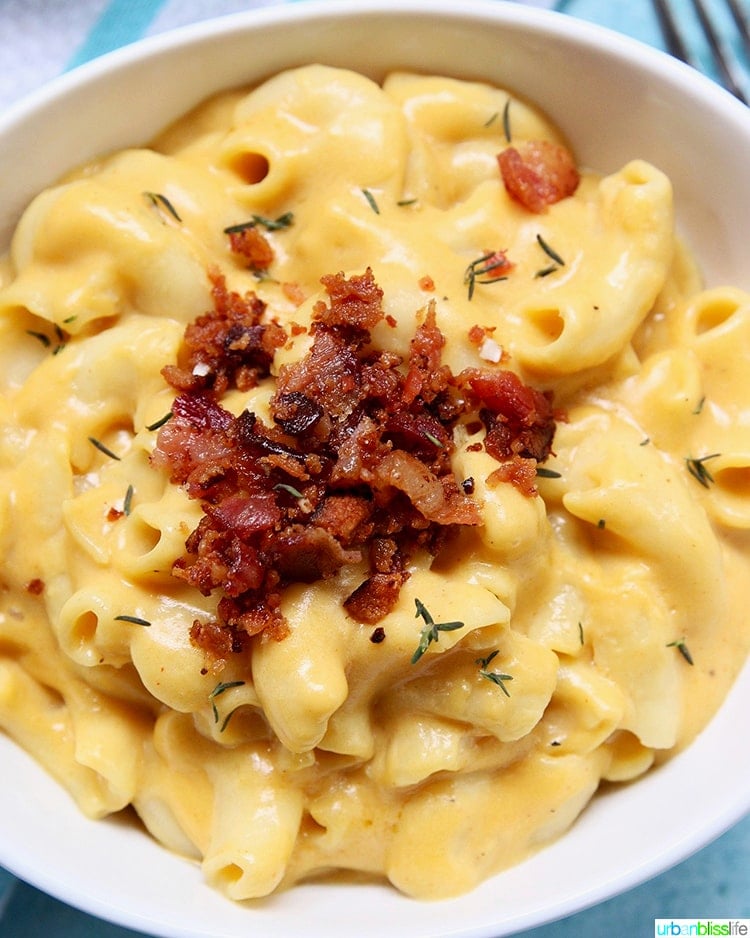 Dairy-Free Mac and Cheese with bacon