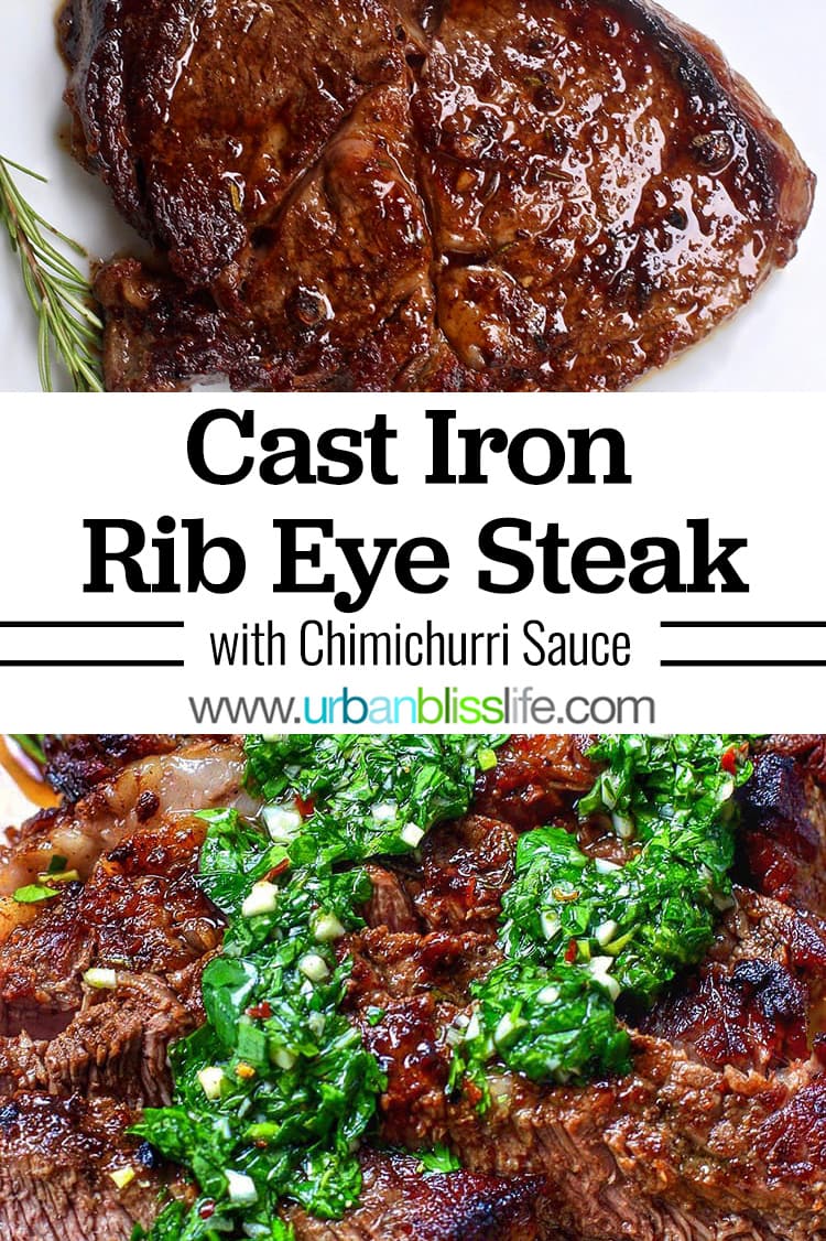 cast iron rib eye steak