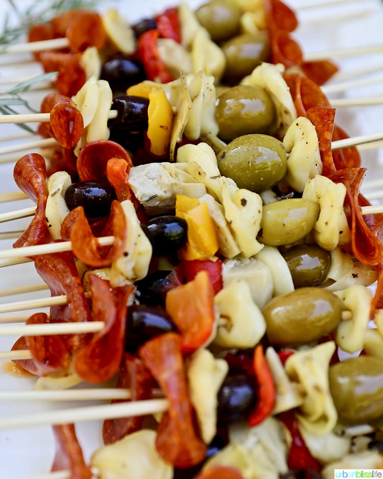 Antipasto Skewers with Tortellini - I Heart Vegetables