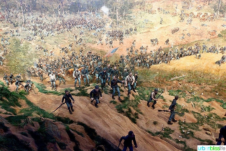 diorama of the Battle of Atlanta.