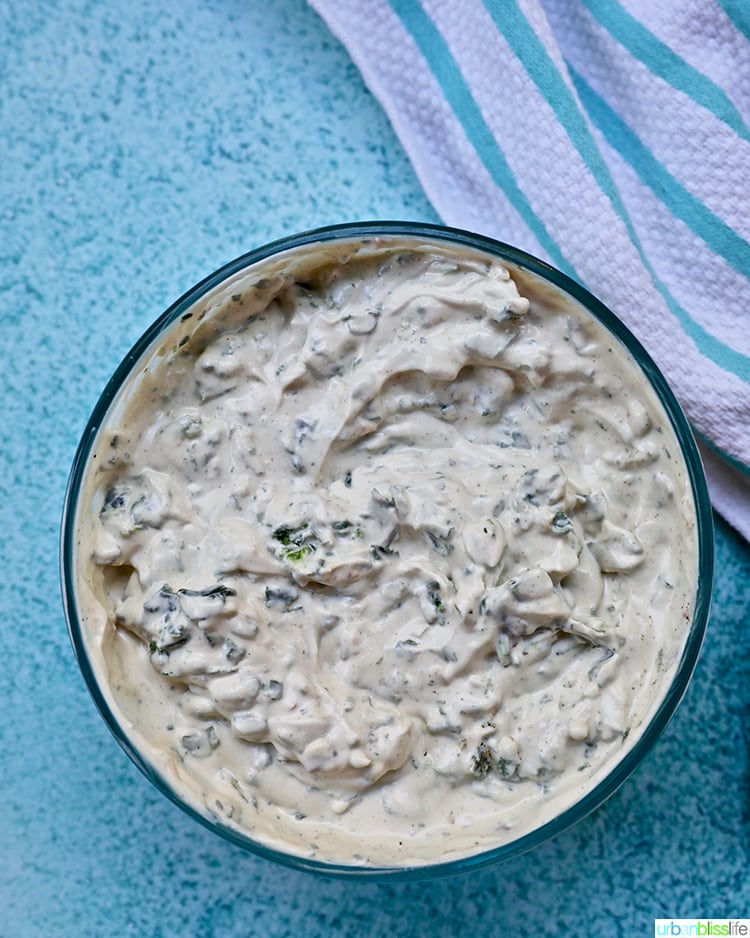 dairy-free spinach dip