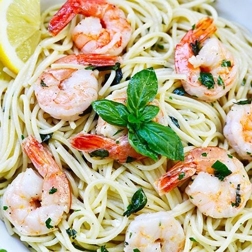 Lemon Garlic Shrimp Pasta recipe - Urban Bliss Life