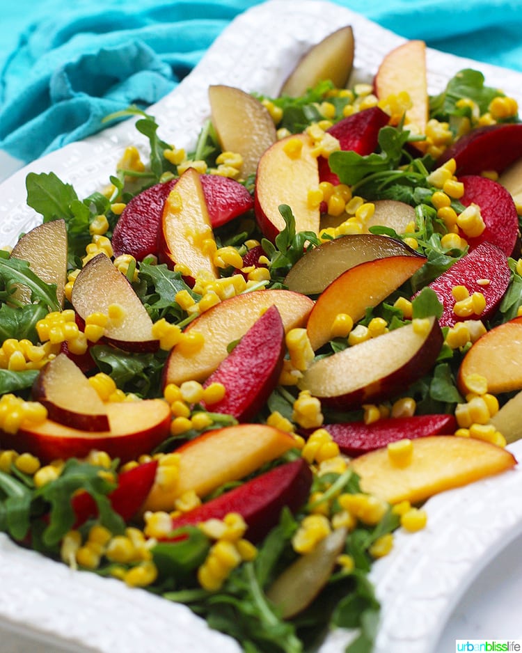 Peach and Plum Summer Salad angle