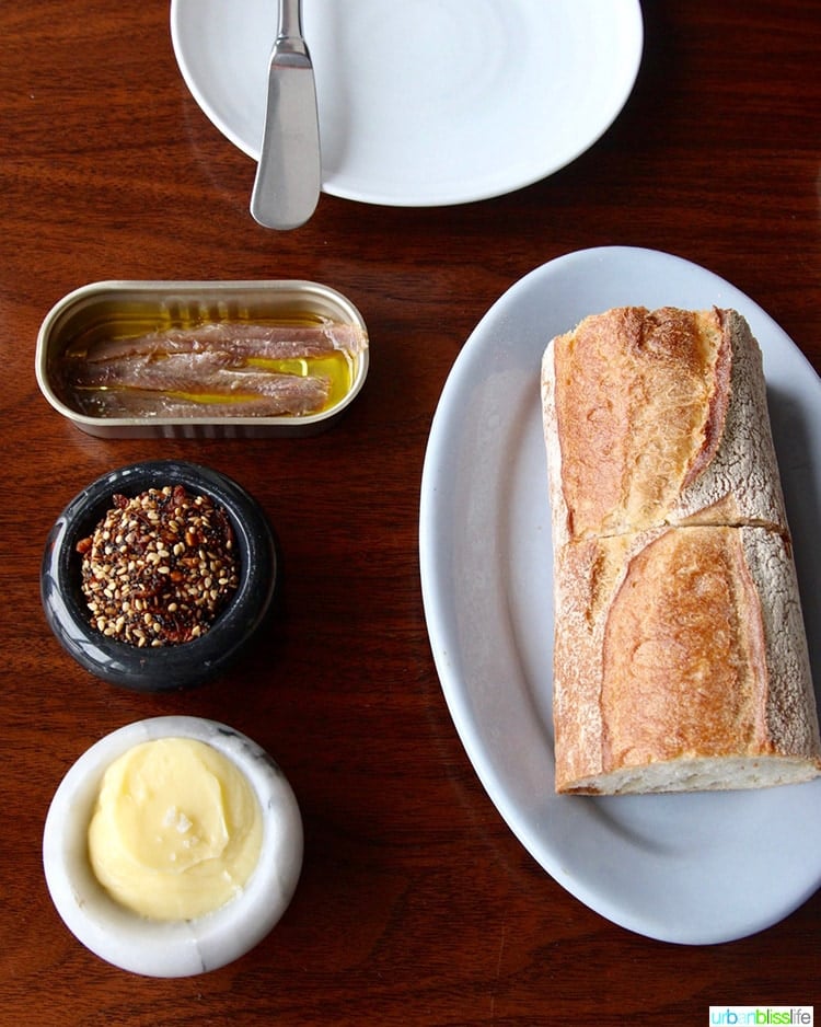 bread at Manhatta restaurant in NYC