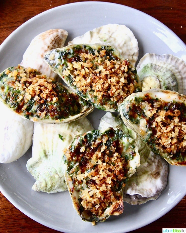 Oysters Rockefeller at Manhatta restaurant