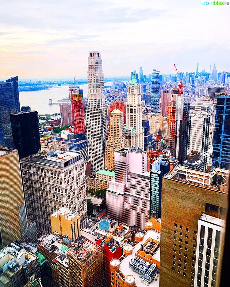 New York City skyline view from Manhatta restaurant