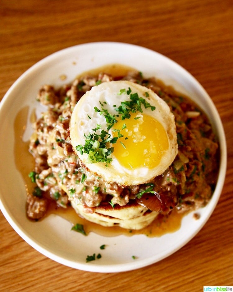 duck stack pancakes at Canard restaurant 