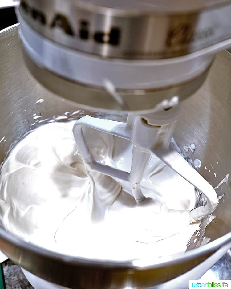 cream cheese mixture in stand mixer