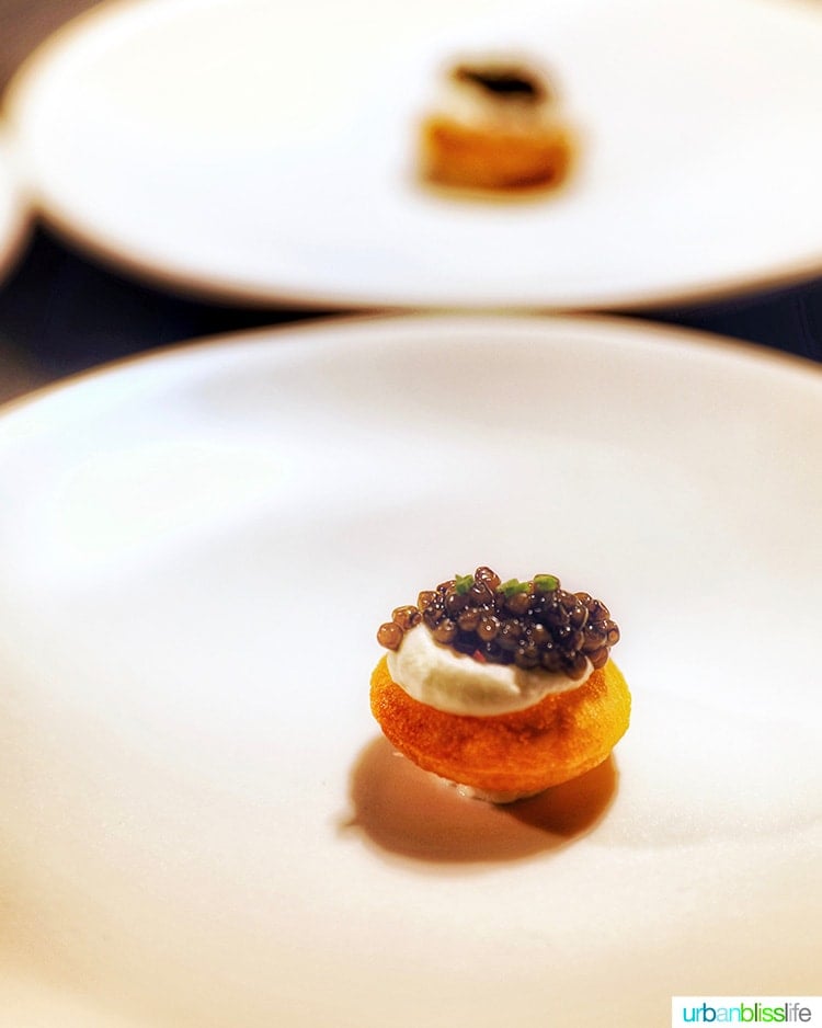 caviar at Domaine Serene Wine Lounge