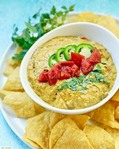 Dairy Free Queso Dip and chips