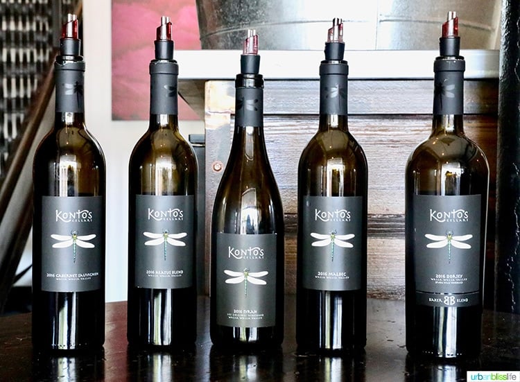 Kontos Cellars wine bottles