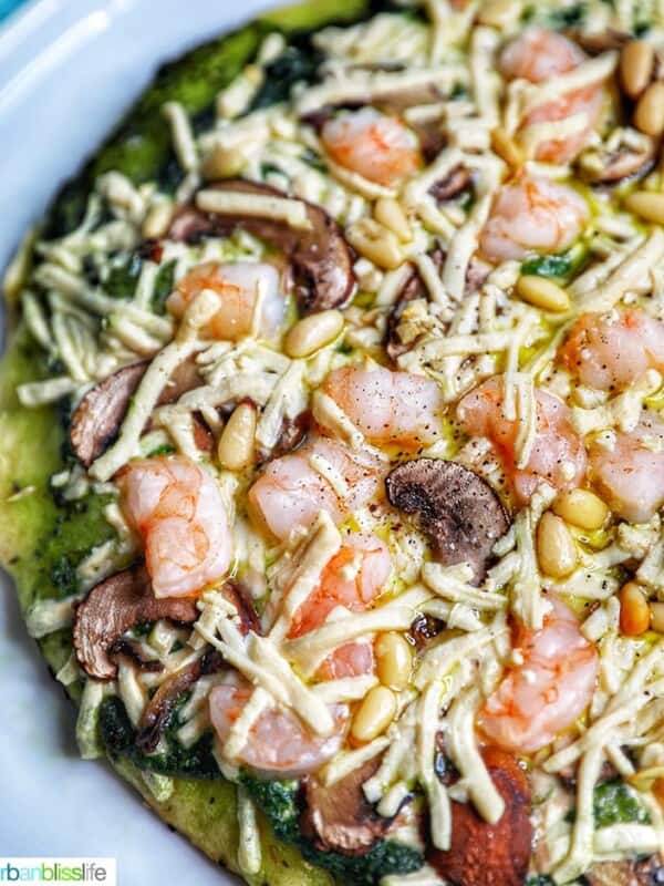 shrimp pesto pizza