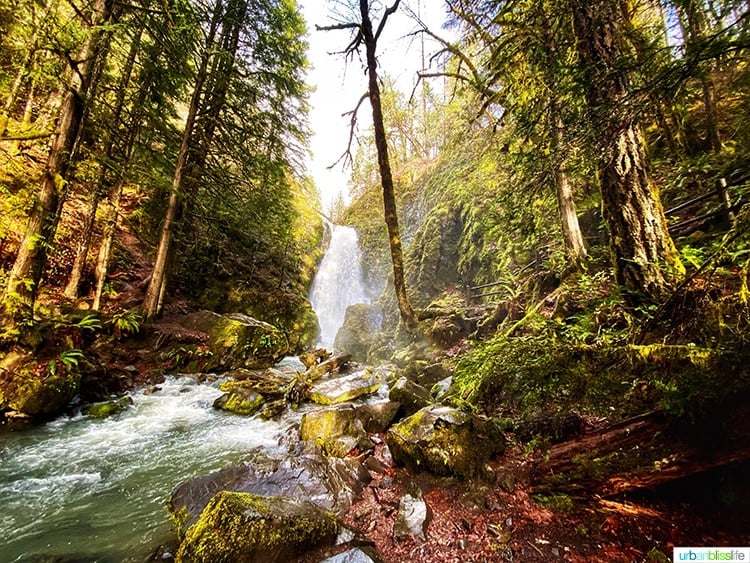 susan creek falls wide angle shot