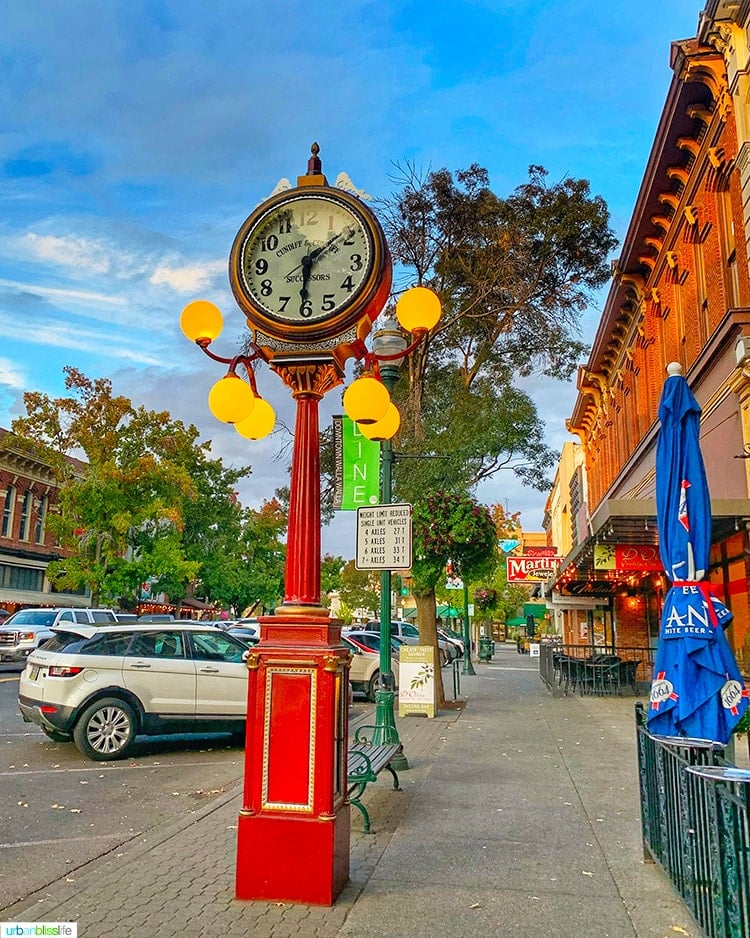 big clock in downtown walla walla washington