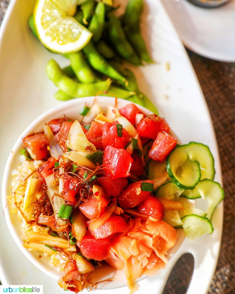 Ahi Tuna Poke at Fairmont Kea Lani resort in Maui