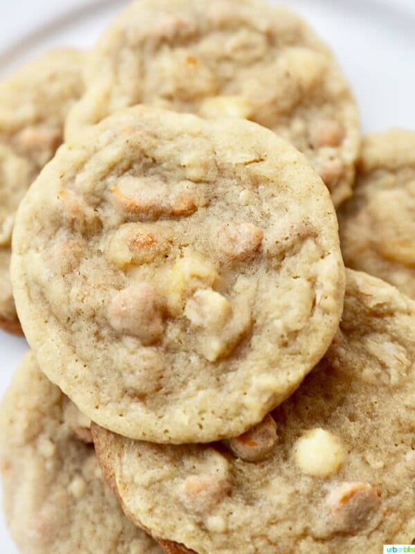 closeup of butterscotch cookies