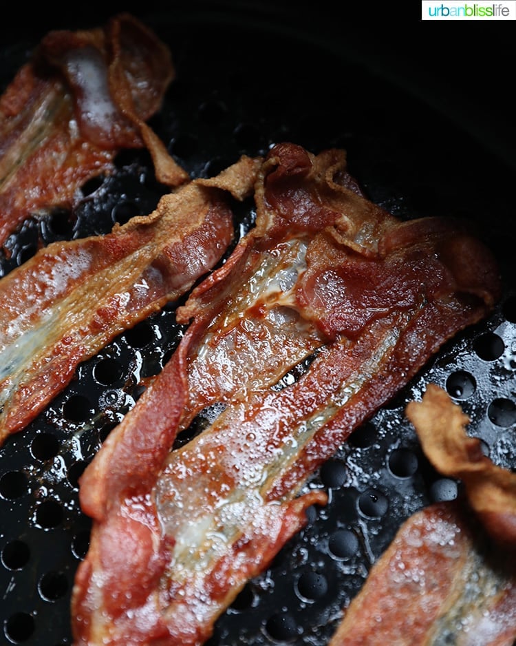 bacon cooked in the air fryer
