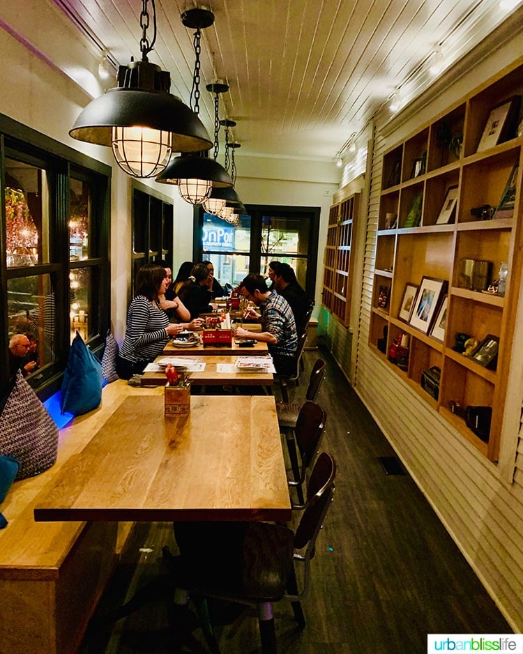 Farmhouse Kitchen Portland interior of restaurant