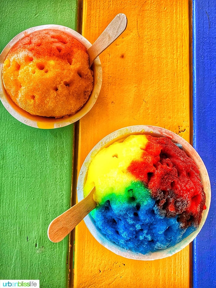 Hawaiian Shaved Ice Rainbow Colors