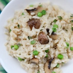 instant Pot mushroom risotto