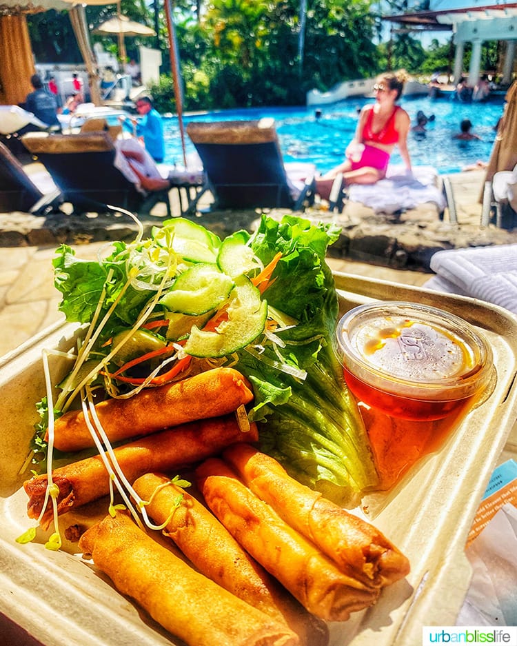 Filipino Lumpia at Fairmont Kea Lani Resort in Maui