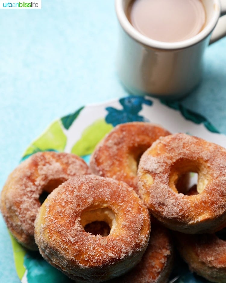 air fryer donuts and coffee
