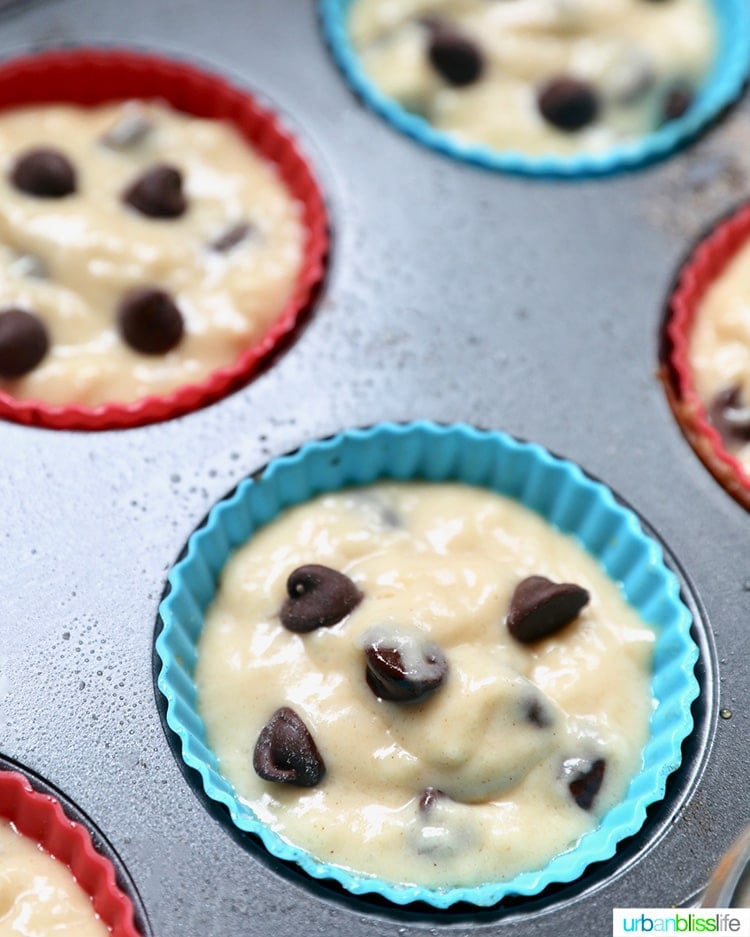 batter for chocolate chip muffins