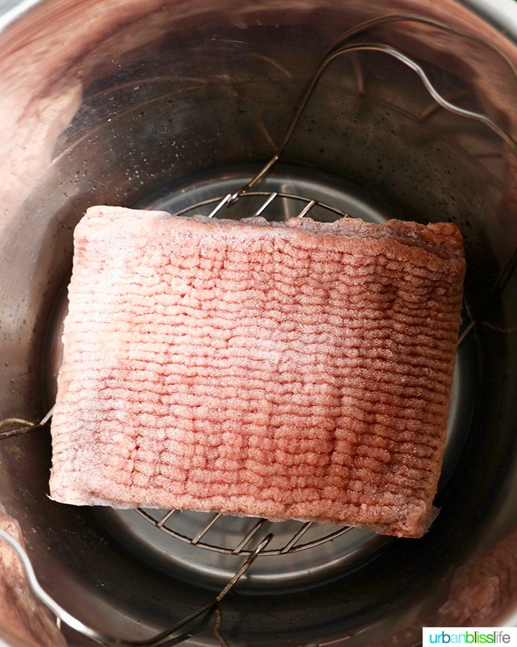 frozen ground turkey in the instant pot