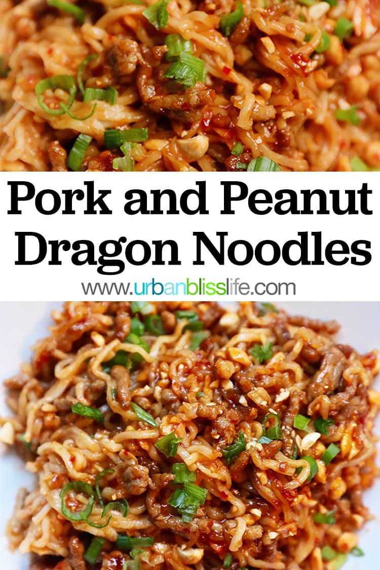 pork and peanut dragon noodles