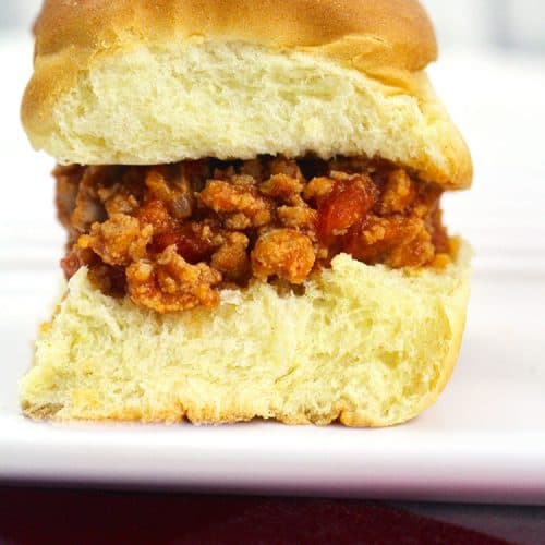 close up of one of the Sloppy Joe Sliders