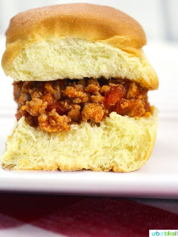close up of one of the Sloppy Joe Sliders