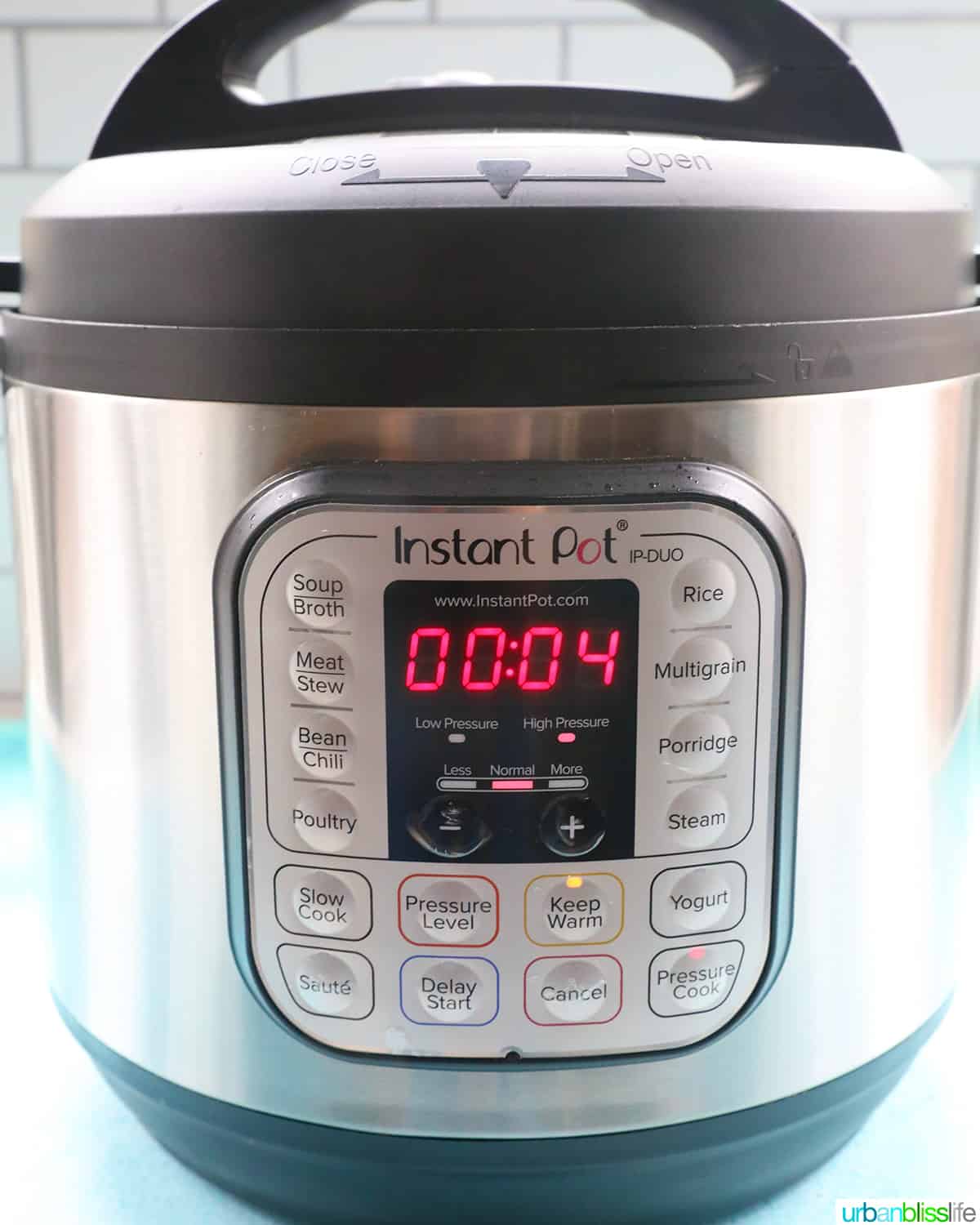 front of instant pot