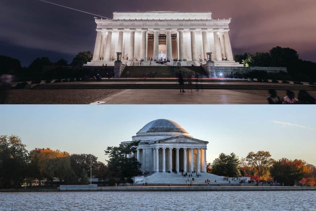 lincoln and jefferson memorials