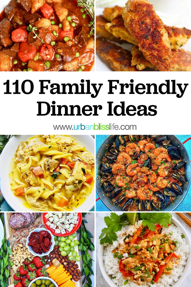 110 Easy Family Friendly Dinner Ideas - Urban Bliss Life