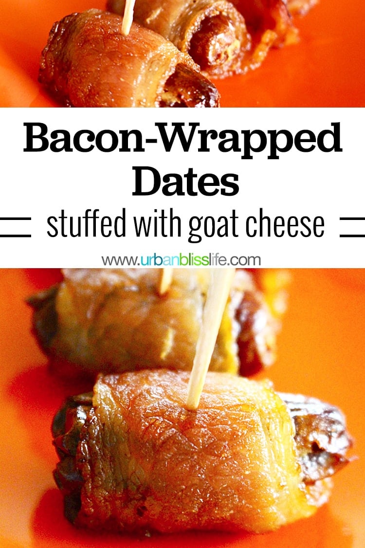 bacon-wrapped dates with goat cheese