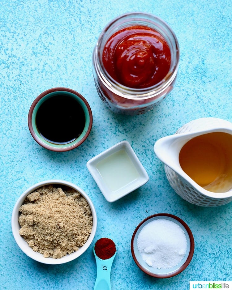 ingredients for Homemade Sweet BBQ Sauce