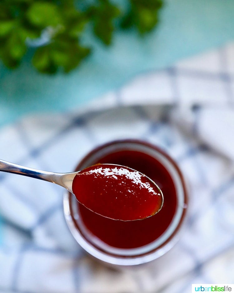 spoon of bbq sauce