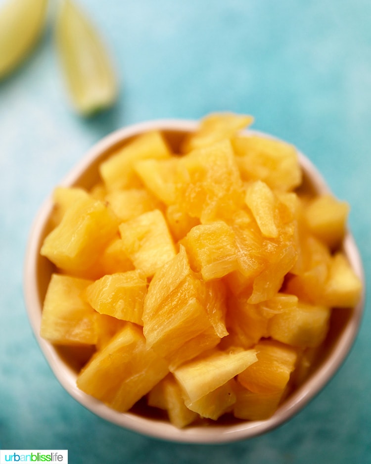 bowl of pineapples