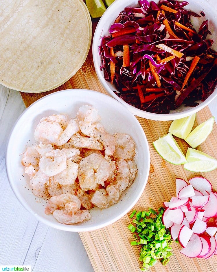 ingredients for shrimp tacos