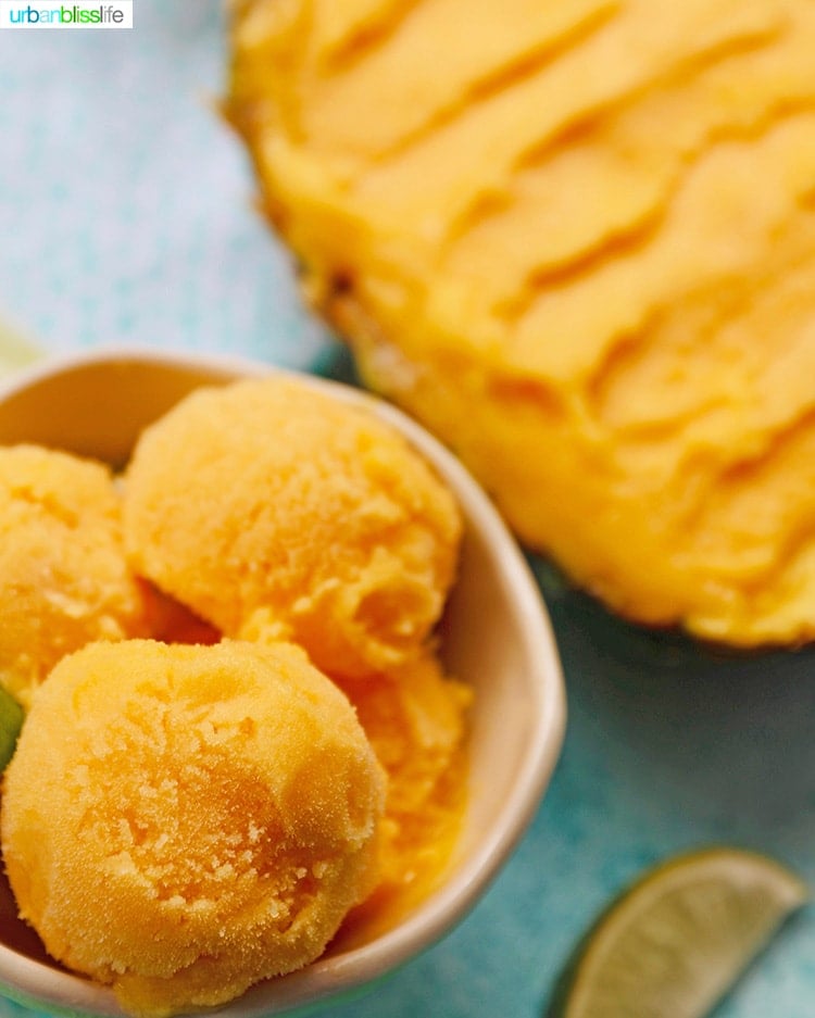 pineapple mango sorbet