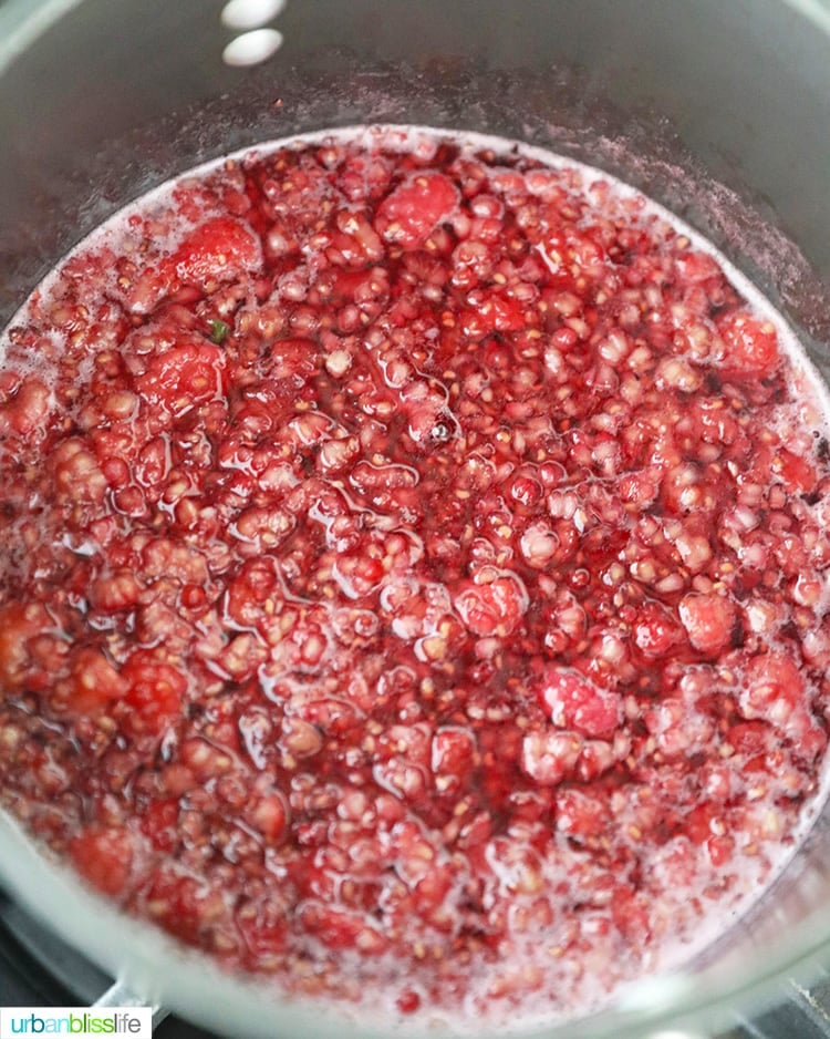 raspberry jam cooking down