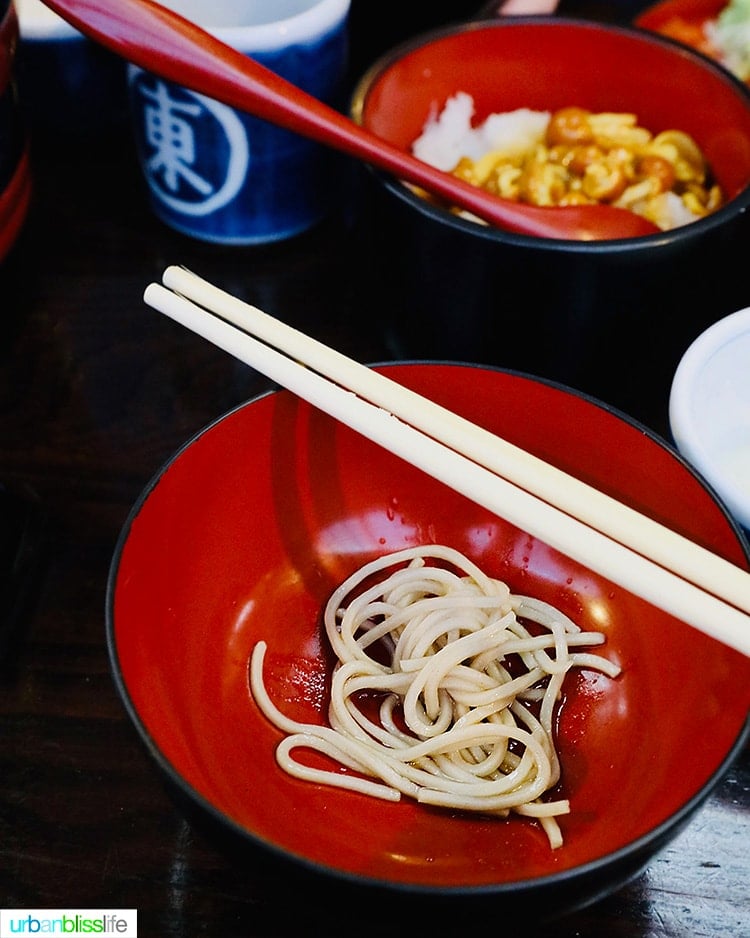 wanko soba noodles