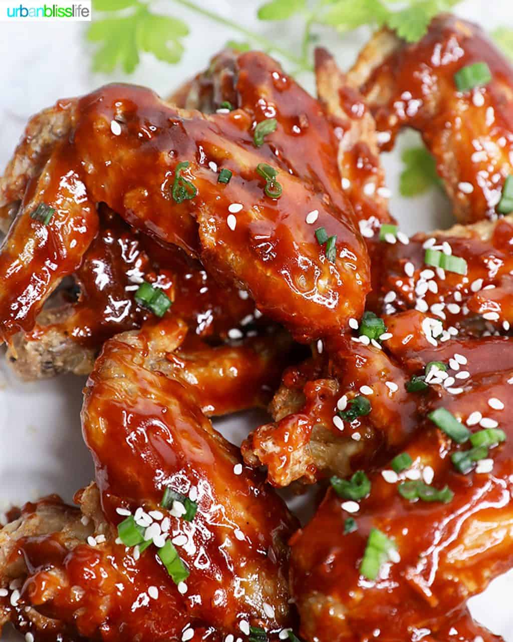 air fryer chicken wings with teriyaki sauce