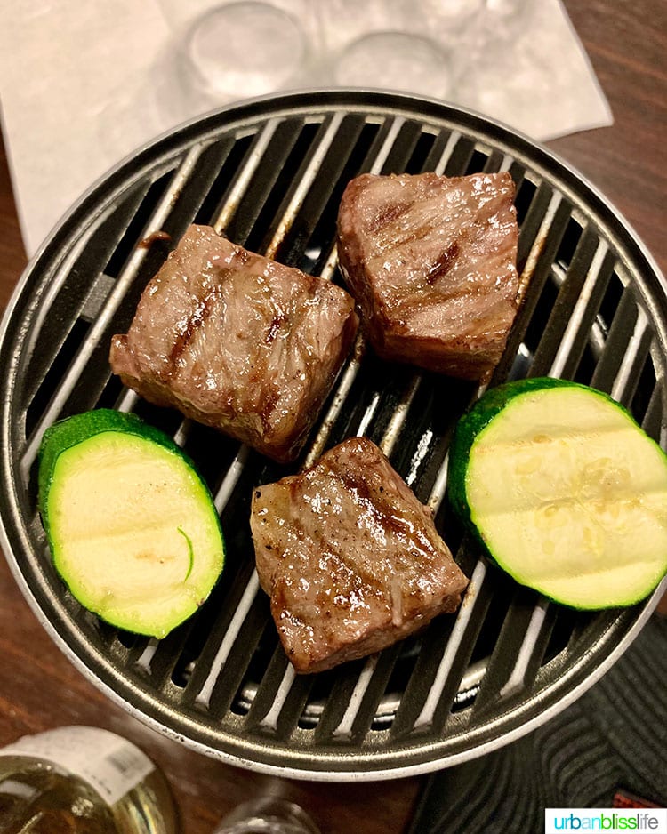 individual grill for our meat and veggies