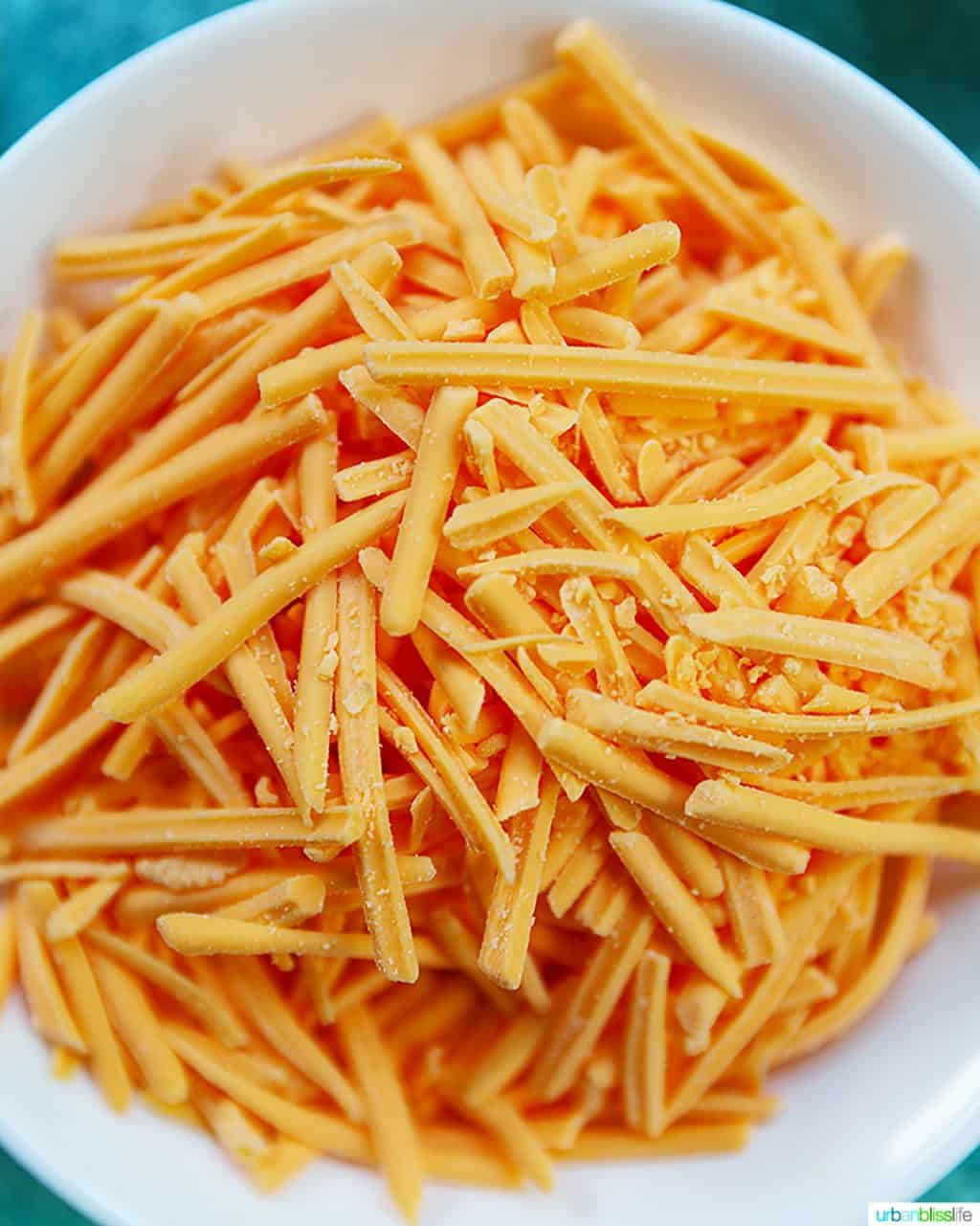 shredded cheddar cheese