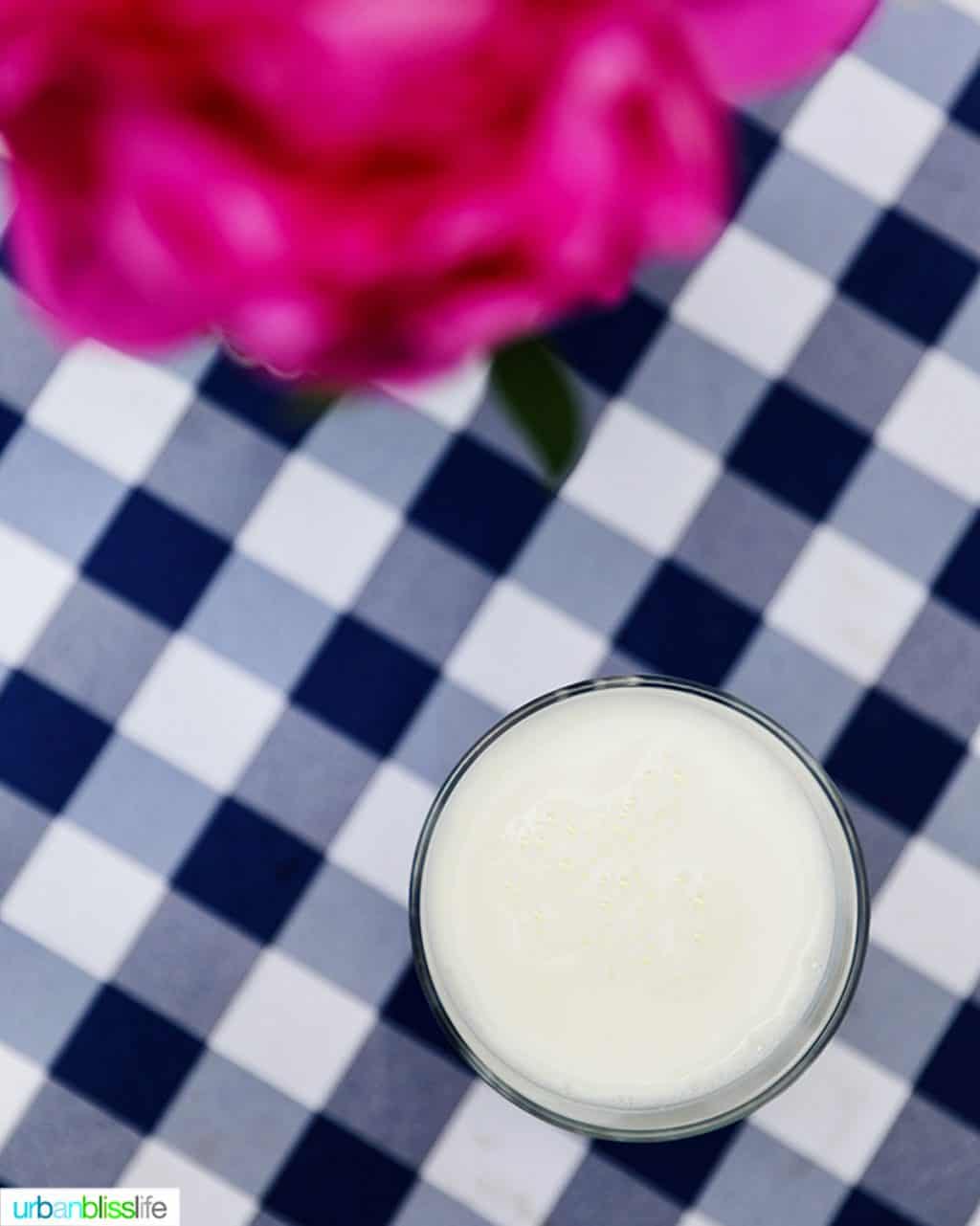 ultra-filtered milk in a glass