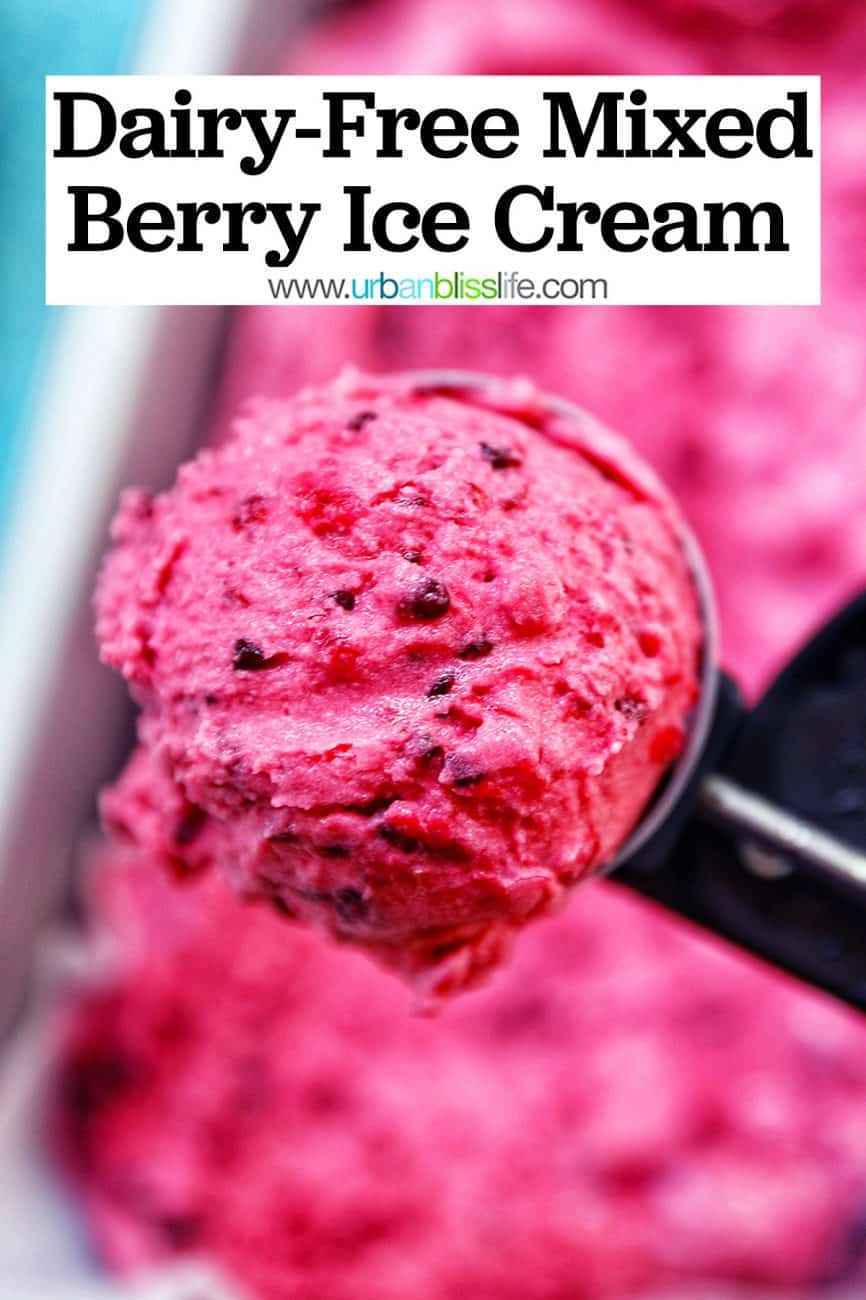 main graphic for Dairy-Free Mixed Berry Ice Cream