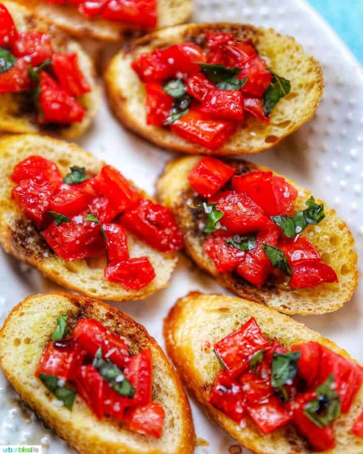 Classic Tomato Bruschetta with Balsamic Vinegar - Urban Bliss Life